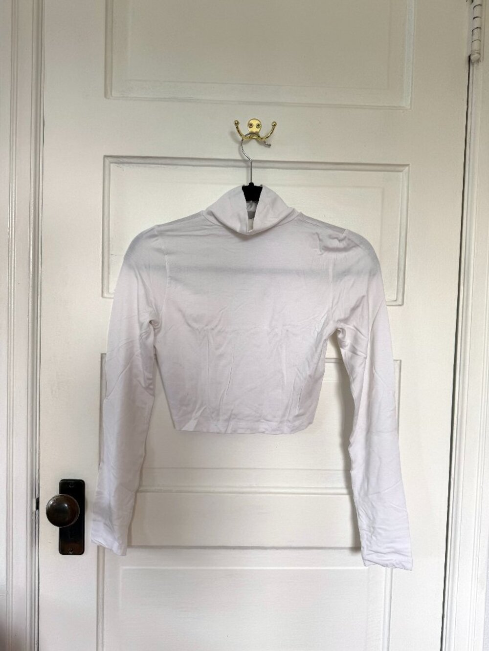 ASOS Cropped White Turtleneck, US 6